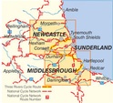 Sustrans NSCR Three Rivers Cycle Route - NN14 - Northsea Cycle Route (NSC) Fietskaart Engeland