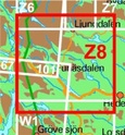 Wandelkaart Z8 Helags - Funäsdalen - Rogen Fjällkarta Topografische kaart Zweden | Lantmateriet