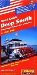 Wegenkaart - Landkaart - Autokaart 10 Deep South: Mississippi Valley & Gulf of Mexico (Arkansas, Louisiana, Mississippi, Alabama )| Hallwag