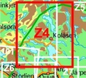 Wandelkaart Z4 Skäckerfjällen - Kall Fjällkarta Topografische kaart Zweden | Lantmateriet