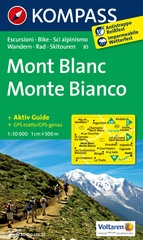 Kompass wandelkaart 85 Monte Bianco/Mont Blanc