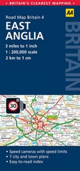 04 Wegenkaart - Road Map Britain 4 East Anglia (Landkaart East Anglia - oost Engeland) | AA Publishing
