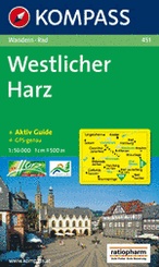 Wandelkaart WK 451 Westlicher Harz | Kompass