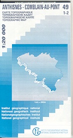 Topografische kaart Belgie NGI 49 / 1-2 Anthisnes - Comblain au Pont (1:20.000) - wandelkaart