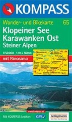 Wandelkaart 65 Klopeiner See-Karawanken Ost | Kompass