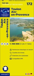 Wegenkaart - Landkaart 172 fietskaart Toulon -  Draguignan - Provence | IGN