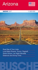 Wegenkaart - Landkaart  Arizona | Busche Maps