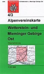 Wandelkaart - Alpenvereinskarte 4/3 Wetterstein und Mieminger Gebirge | OAV