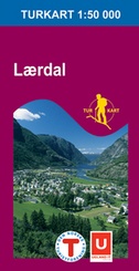 Wandelkaart 2529 Lærdal - Hemsedal - Ål -Årdal - Sogndal - Luster - Vik -Aurland -Vang, topografische kaart Turkart Noorwegen | Statens - Ugland IT