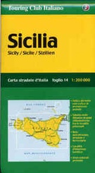 Wegenkaart - landkaart Sicilia, Sicilië, Sicilie - fietskaart | Touring club Italiano TCI 1:200.000