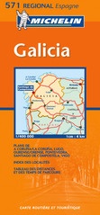Landkaart - wegenkaart Michelin 571 Galicia - Santiago de Compostela - Vigo - La Curuna  (Galicië) | Michelin