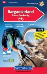 Fietskaart 13 Sarganserland - Chur - Domleschg | Kümmerly+Frey