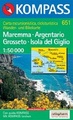Kompass wandelkaart 651 Maremma-Argentario-Grosseto-Isola del Giglio