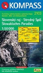 Kompass wandelkaart 2103 Slovenský raj - Slowakisches Paradies