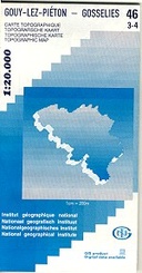Topografische kaart Belgie NGI 46 / 3-4 Gouy les Piéton - Gosselies (1:20.000) - wandelkaart