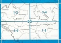 Topografische kaart Belgie NGI 55/ 3-4  Manhay - Bra - Lierneux (1:20.000) - wandelkaart