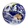 Opblaasglobe - wereldbol Aarde - 40 cm, klimaatglobe - satellietbeeld