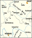 Fietskaart ADFC Radtourenkarte Blatt 17 Thüringer Wald Rhön | BVA