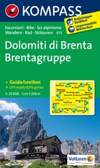 Wandelkaart 073 Dolomiti di Brenta  - Dolomieten Brentagruppe | Kompass