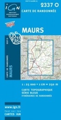 Wandelkaart 2337O - 2337 O Maurs topografische kaart | Institut Géographique National IGN