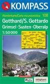 Kompass wandelkaart 108 Gotthard Grimsel Susten Furka Oberalp
