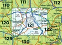 Wegenkaart - Landkaart 121 fietskaart Nancy - Epinal | IGN