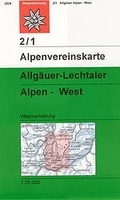 Wandelkaart - Alpenvereinskarte 2/1 Allgäuer-Lechtaler Alpen, westliches Blatt | OAV