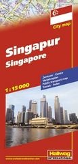Hallwag city map / stadsplattegrond Singapore