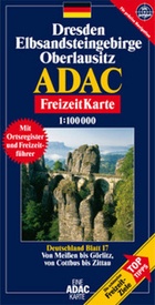Wegenkaart - landkaart 17 Dresden, Elbsandsteingebirge, Oberlausitz | ADAC