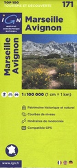 Wegenkaart - Landkaart 171 fietskaart Marseille - Avignon - Aix en Provence  | IGN