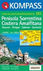 Kompass wandelkaart 682 Halbinsel Sorrent/Penisola Sorrentina / Amalfi