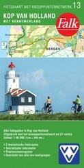 Fietskaart 13 Kop van Noord - Holland, met Kennemerland (met knooppuntennetwerk) | Falk