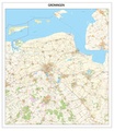 Wandkaart Provincie Groningen - topografische wegenkaart met ophangsysteem | uitg 12 prov.