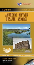 Wegenkaart  - Landkaart Akureyri - Mývatn - Húsavík - Ásbyrgi (Special Map IJsland)| Ferdakort