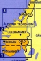 Wegenkaart - Autokaart - Landkaart  Zuid Noorwegen - Sud-Norwegen Oslo - Stavanger - Bergen no. 1  | Cappelen Kart - Kümmerley Frey 1031