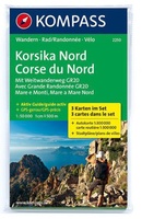 Wandelkaart - Fietskaart 2250 Corsica-Noord Korsika Nord | Kompass