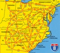 Wegenkaart - Landkaart - Autokaart 08 Southeast: Middle Atlantic & Appalach. Mts. ( Indiana, Ohio, Pennsylvania, New Jersey, Virginia, North & South C