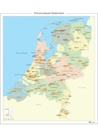 Wandkaart Nederland staatkundig | 12 provincien