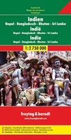 Wegenkaart - landkaart India - Nepal - Bangladesh - Bhutan - Sri Lanka | Freytag & Berndt