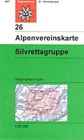Wandelkaart - Alpenvereinskarte 26 Silvretta Gruppe | OAV