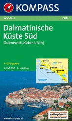 Wandelkaart WK 2903  Dalmatinische Küste Süd Dubrovnik - Kotor - Ulcinj | Kompass