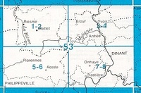 Topografische kaart Belgie NGI 53 / 1-2 Biesme - Mettet (1:20.000) - wandelkaart