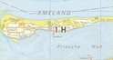 Topografische kaart / Wandelkaart 1H Ameland
