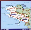 Wegenkaart - landkaart - autokaart  308 Finistere - Morbihan (Bretagne) | Michelin Local