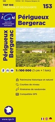 Wegenkaart - Landkaart 153 fietskaart Perigueux - Bergerac | IGN