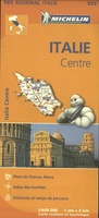 Landkaart wegenkaart Michelin 563 Centraal Italië - Toscane, Umbrië, San Marino, Marche, Lazio, Abruzzo |  Michelin