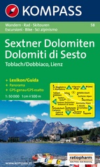 Wandelkaart 58 Sextner Dolomiten/Dolomiti di Sesto-Toblach/Dobbiaco-Lienz | Kompass