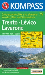 Wandelkaart 75 Trento - Lévico - Lavarone | Kompass