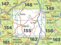 Wegenkaart - Landkaart 155 fietskaart Aurillac - Mauriac - St. Flour | IGN