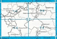 Topografische kaart Belgie NGI 52 / 7-8 Silenrieux - Walcourt (1:20.000) - wandelkaart
